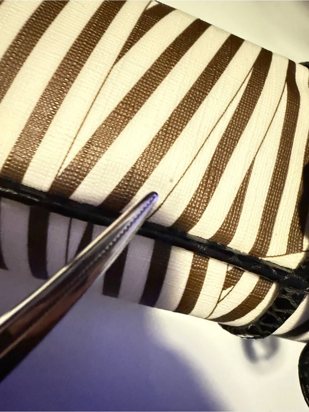 Henri Bendel Disturbed Stripe Travel Jewelry Roll / Wrap